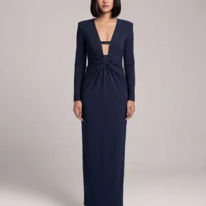 Deep Neckline Dress black
