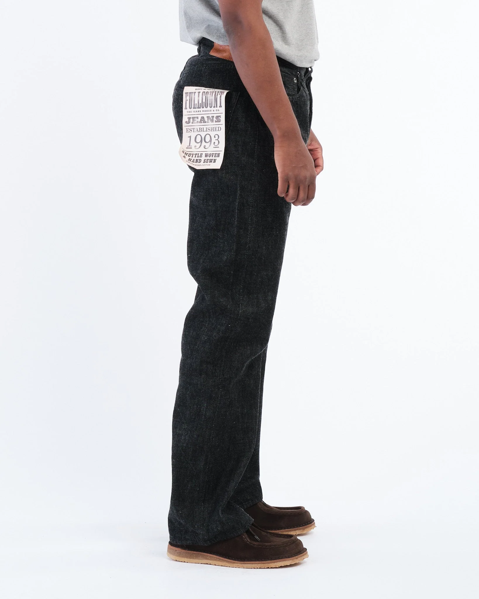 0105BK Wide Black Selvedge Denim – Bild 6