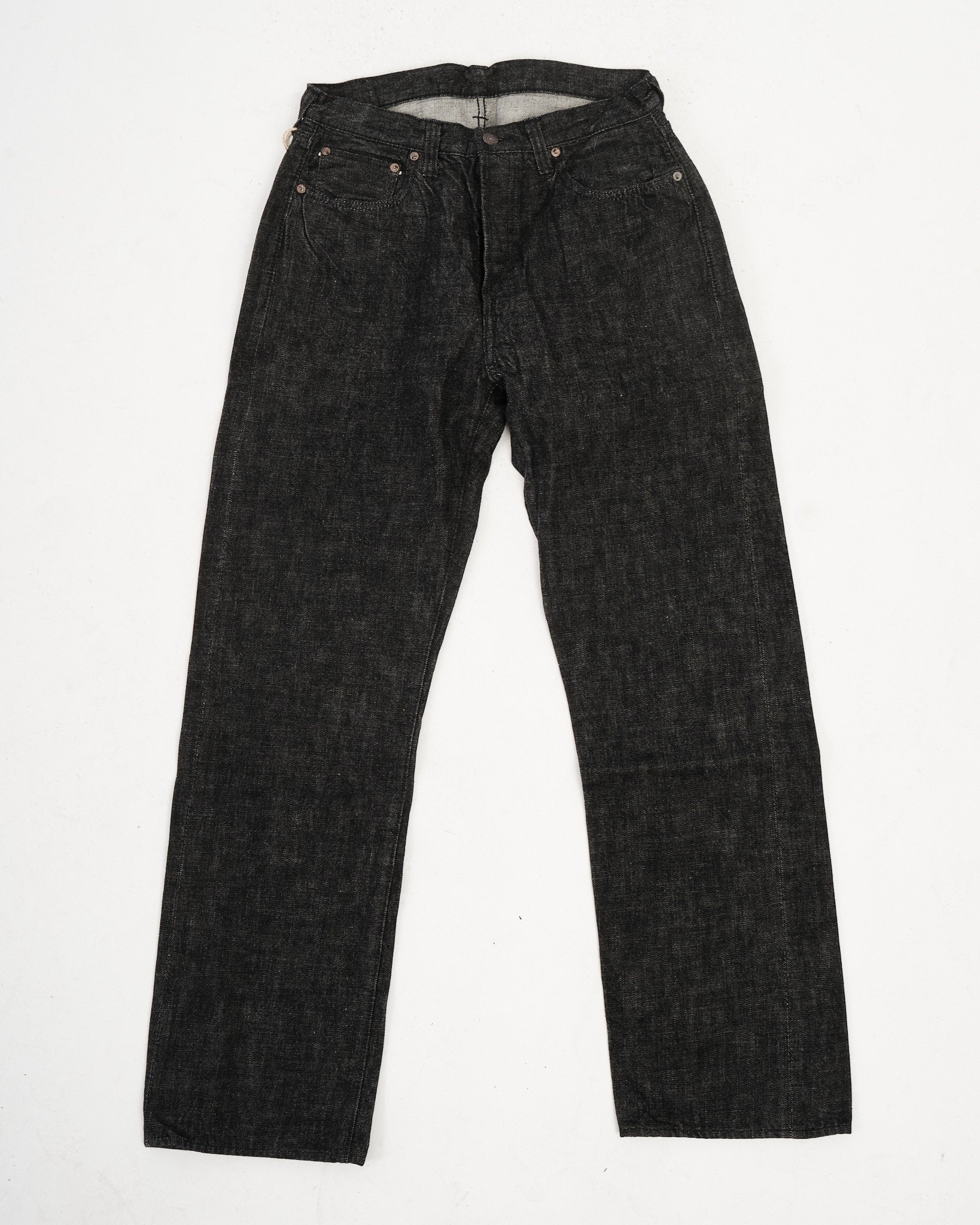 0105BK Wide Black Selvedge Denim