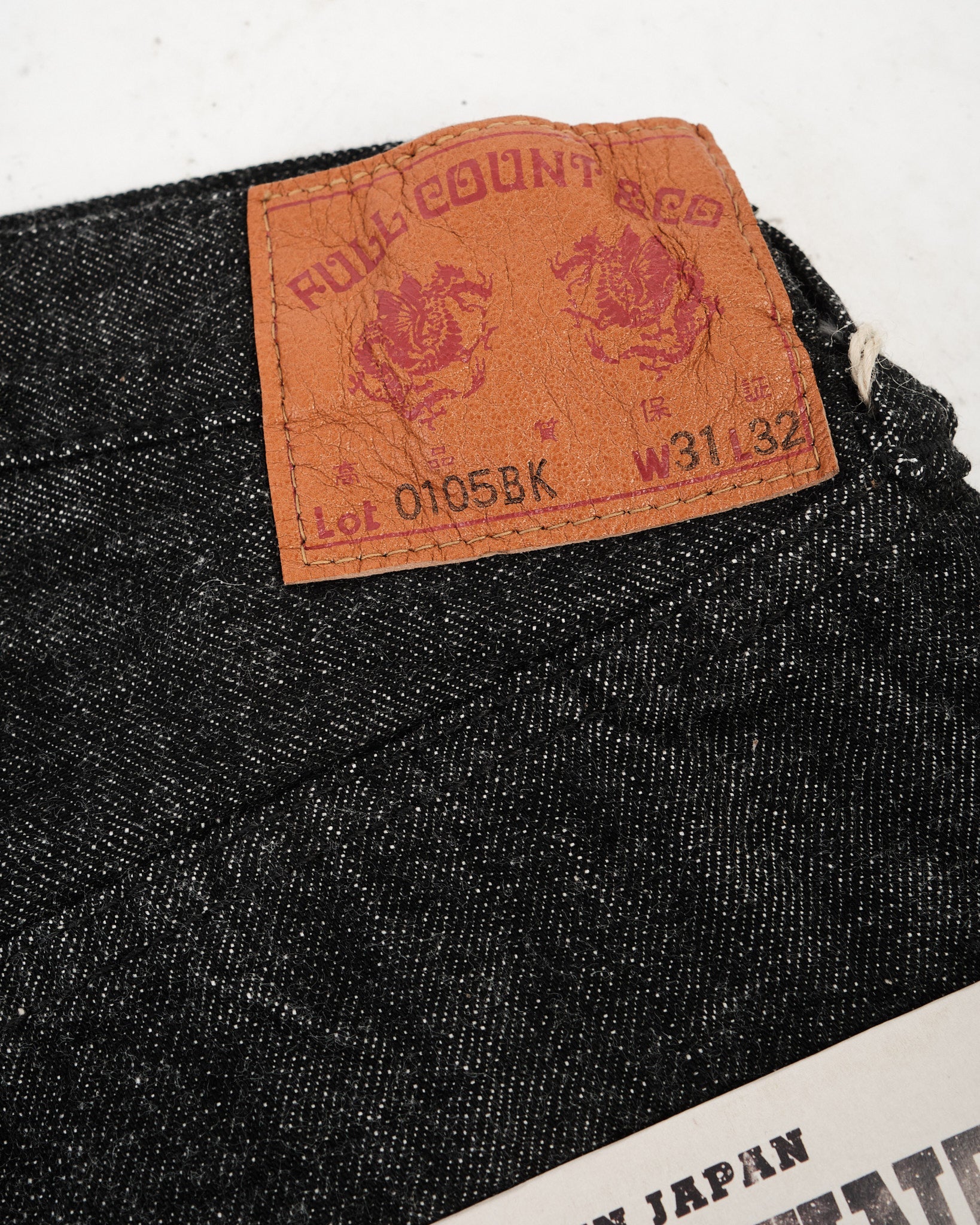 0105BK Wide Black Selvedge Denim – Bild 9