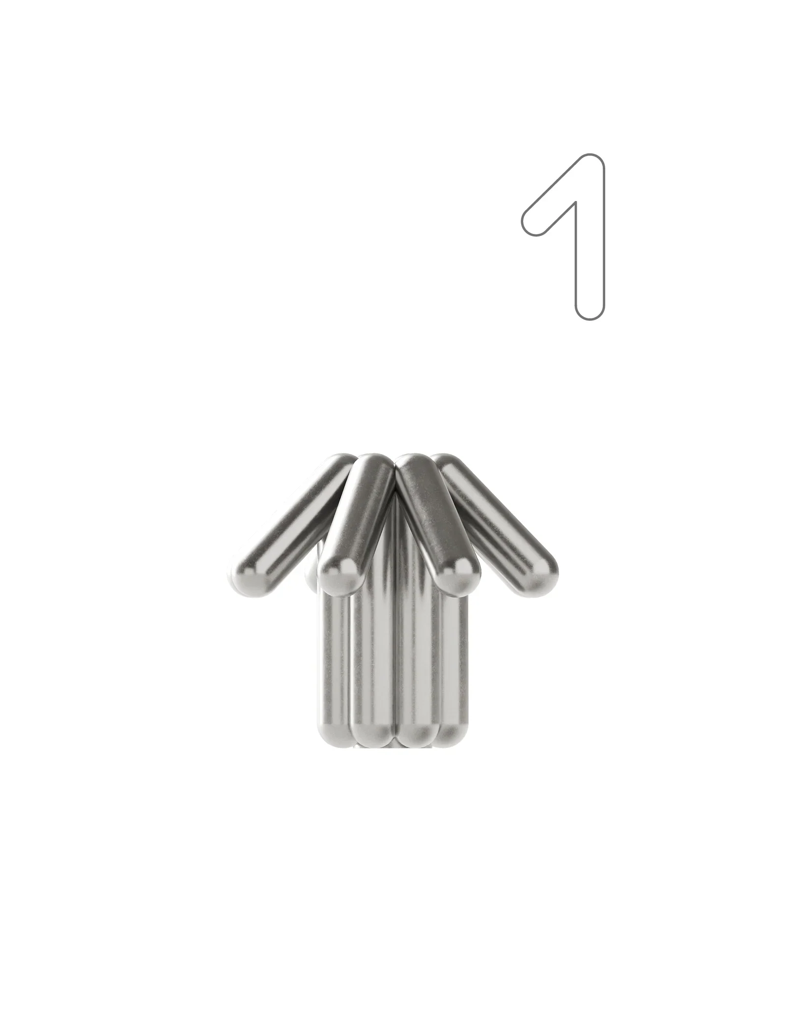 '1'- Kerzenständer in Zahlenform | The Form Follows – Bild 3