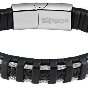 Steel Braided Leather Bracelet