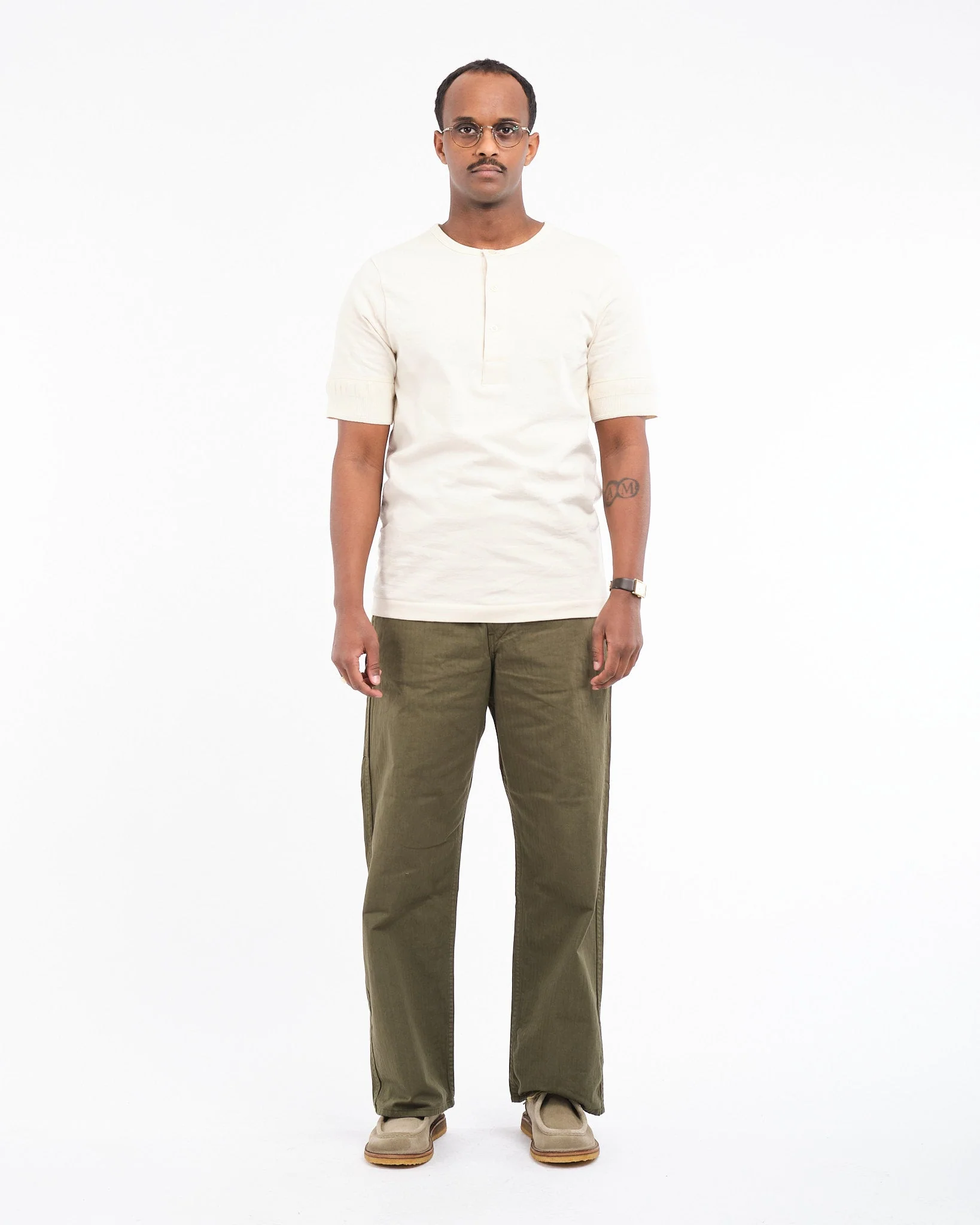 207 Men's Loopwheeled Henley 02 Nature