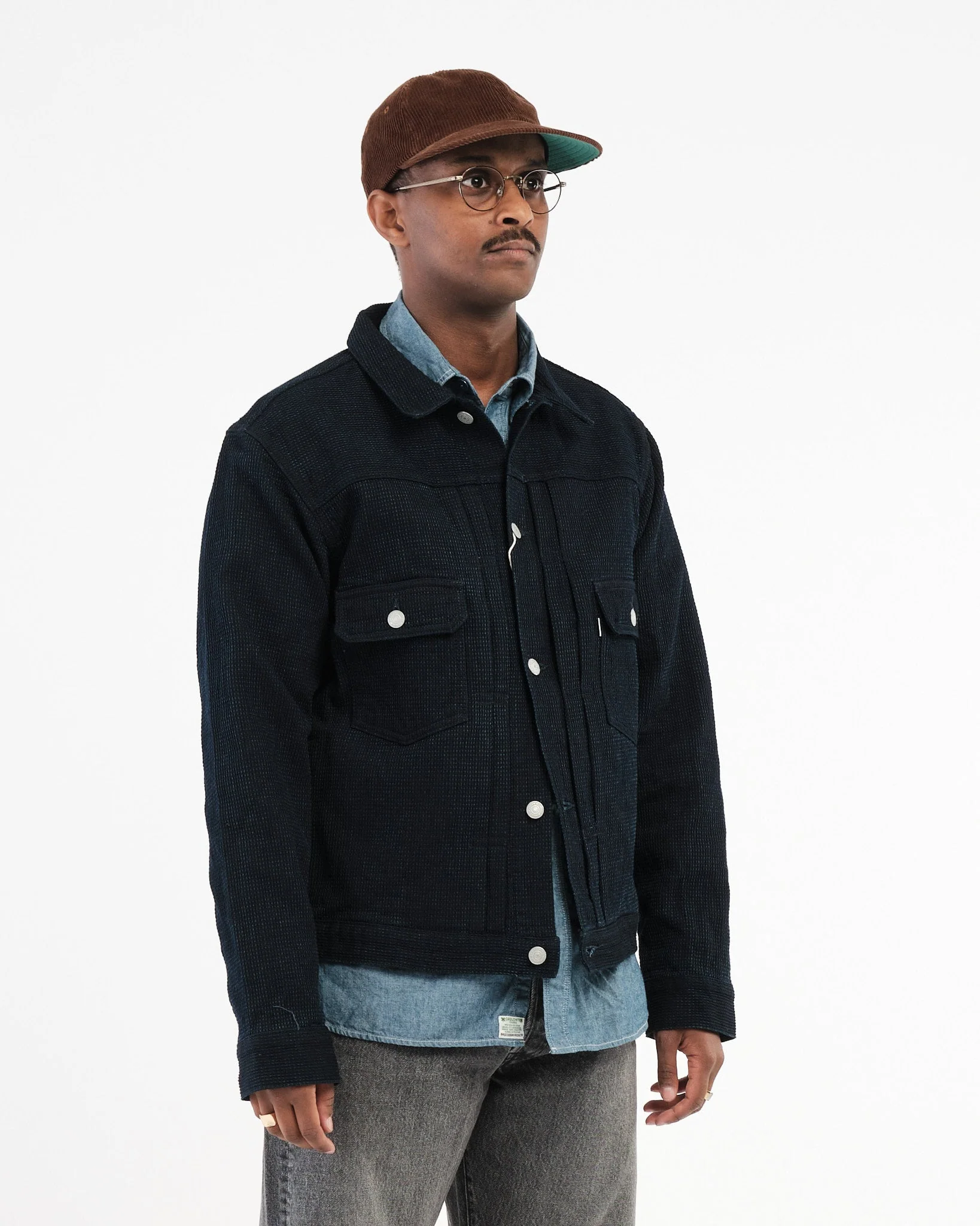 3220 12oz Cube Sashiko 2nd Type Denim Jacket – Bild 4