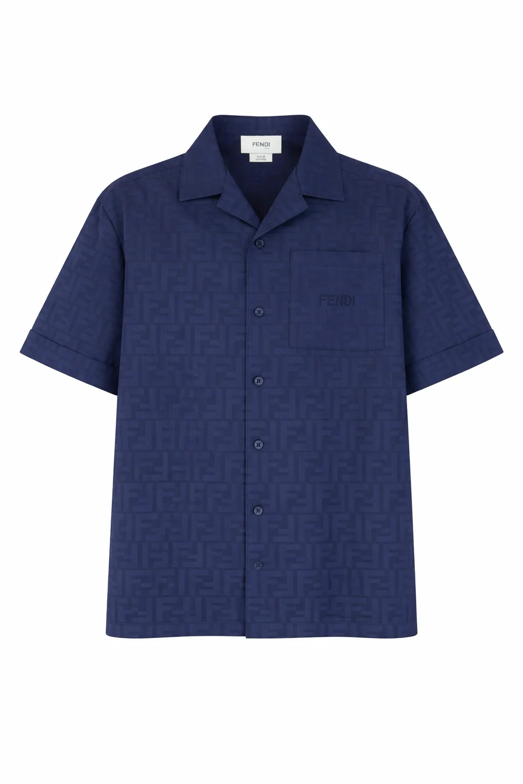 Fendi Kids Ff Cotton Jacquard Hemd