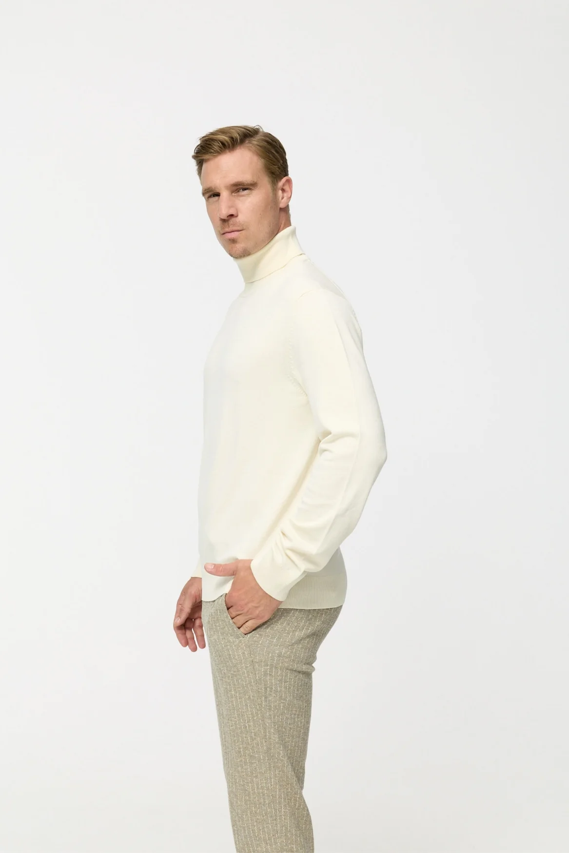 Rollkragen Pullover DiRyan 408-120 | Offwhite – Bild 4