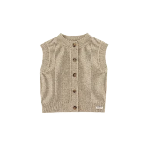 Donsje Tjitske Strickweste - Beige