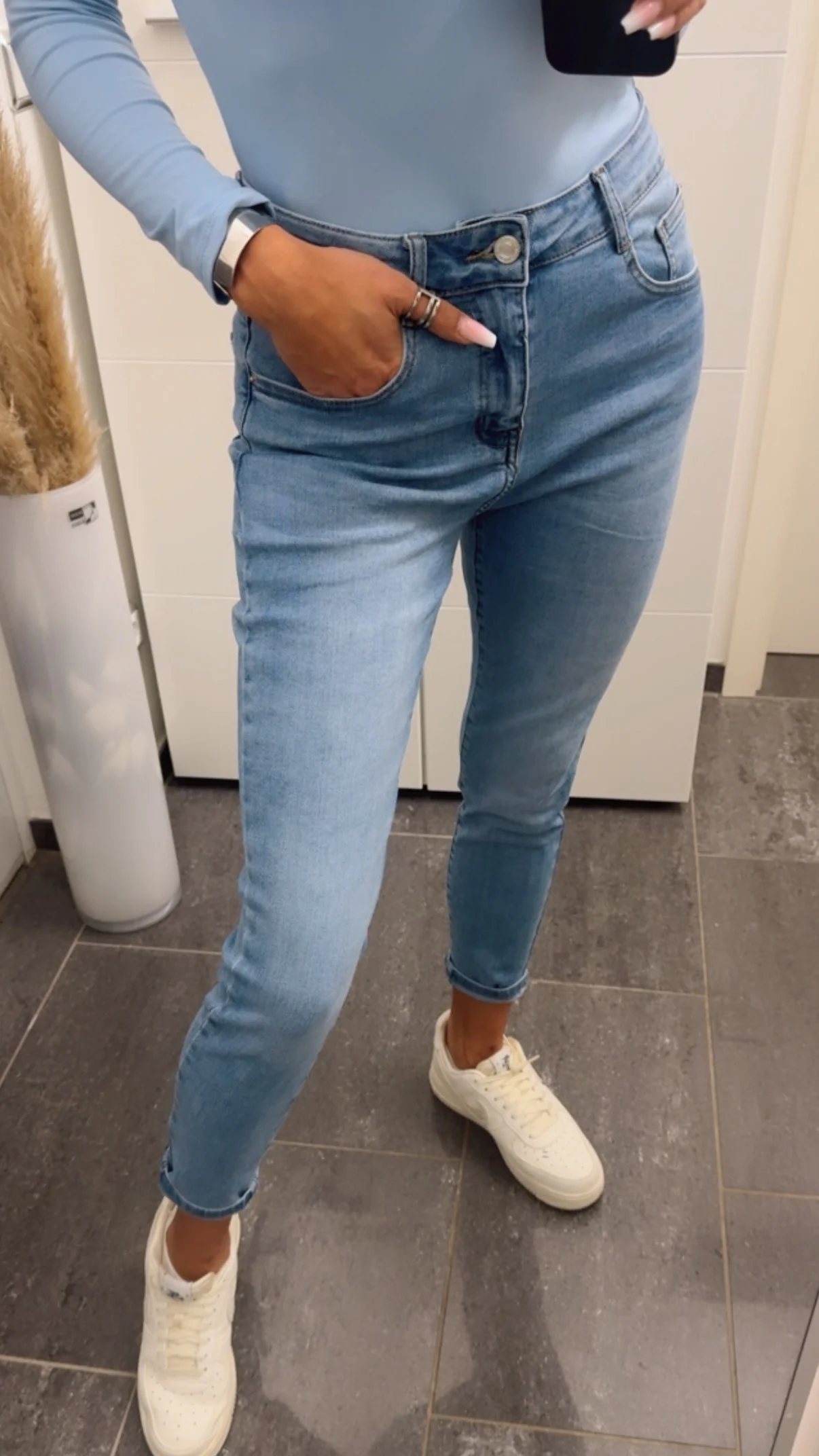 high waist Jeans Hose " 77802 " mit push - up Effekt / blau Art. 14033 – Bild 2