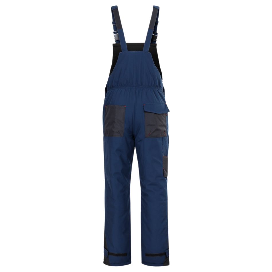 Gefütterte Latzhose REVOLT SOFTSHELL WINTER BLUE/BLACK – Bild 3