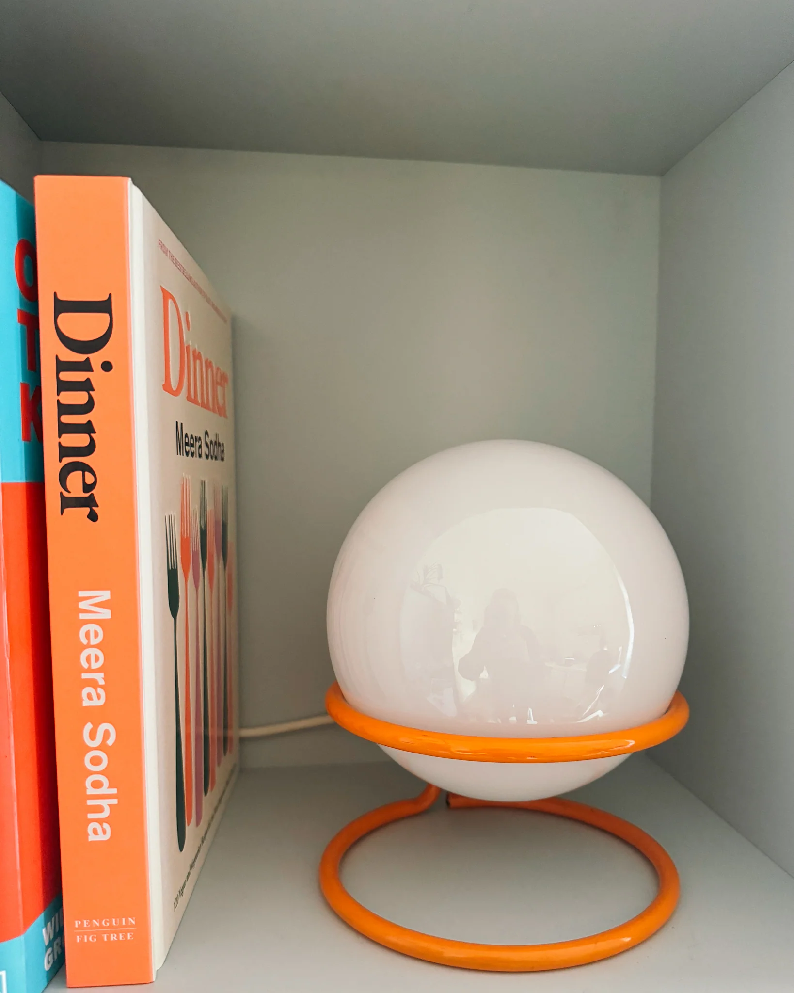 orangene vintage Lampe – Bild 3