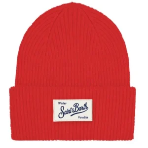 MC2 Saint Barth Kids Strickmütze Berry Jr – rot