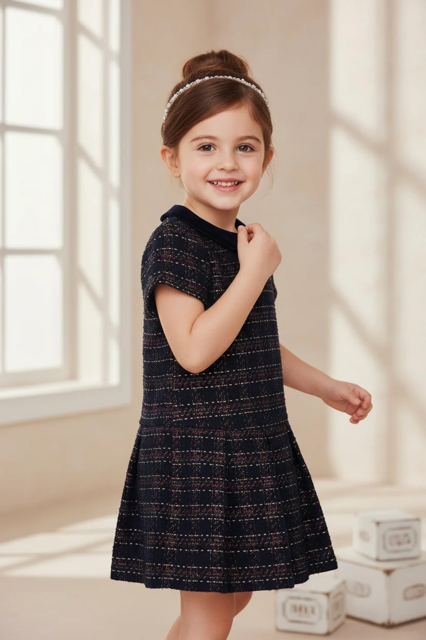 Tartine et Chocolat Tweedkleid - Marine – Bild 4