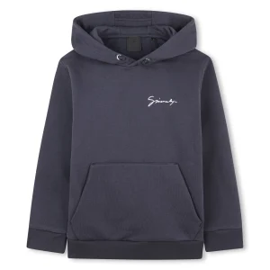 Givenchy Kids Hoodie mit Logo-Stickerei - dunkelblau