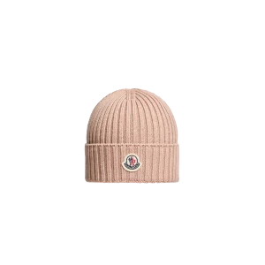 Moncler Enfant Strickmütze aus Wolle - beige