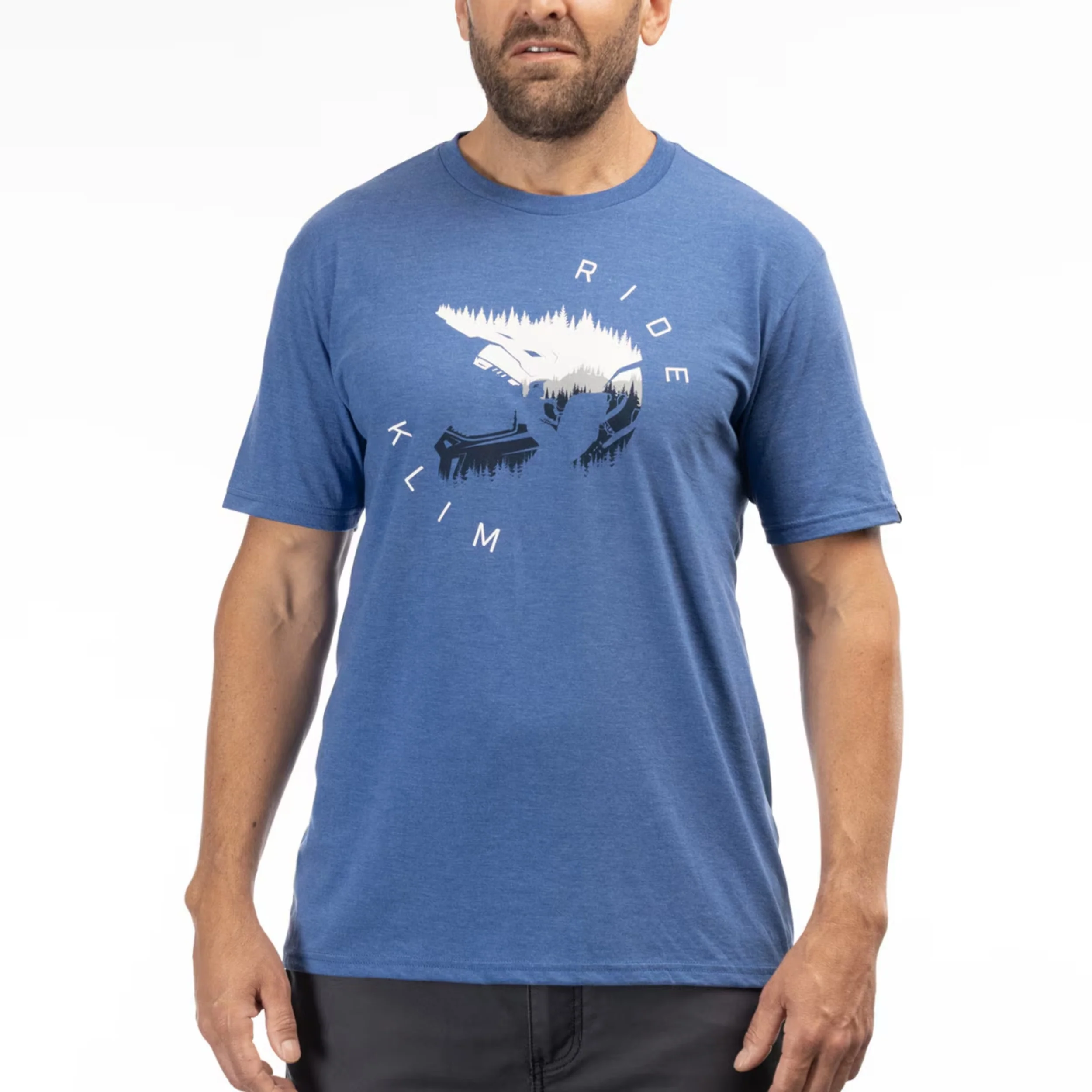 Klim T-Shirt Ride Tri-Blend Tee Royal Frost White – Bild 2