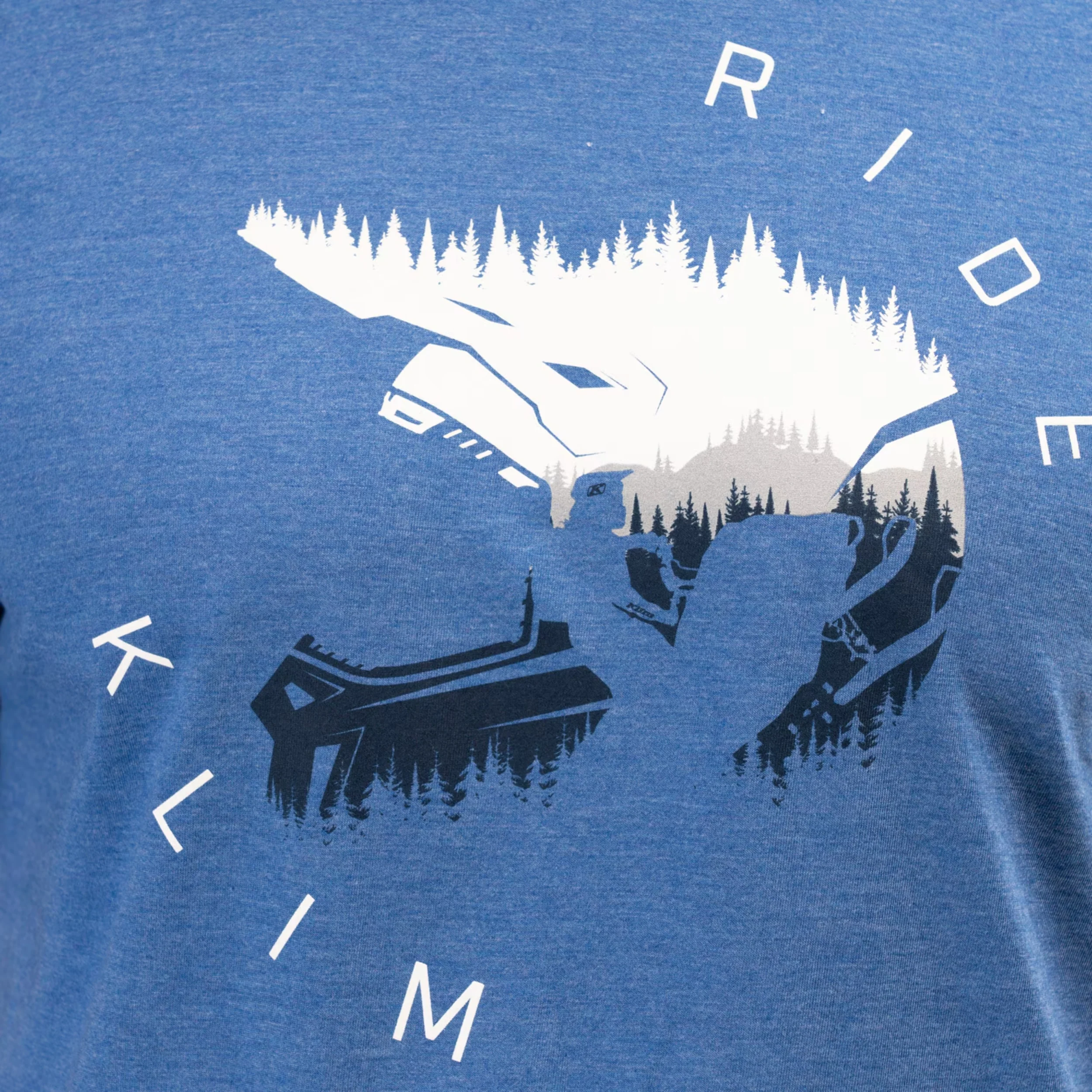 Klim T-Shirt Ride Tri-Blend Tee Royal Frost White – Bild 3