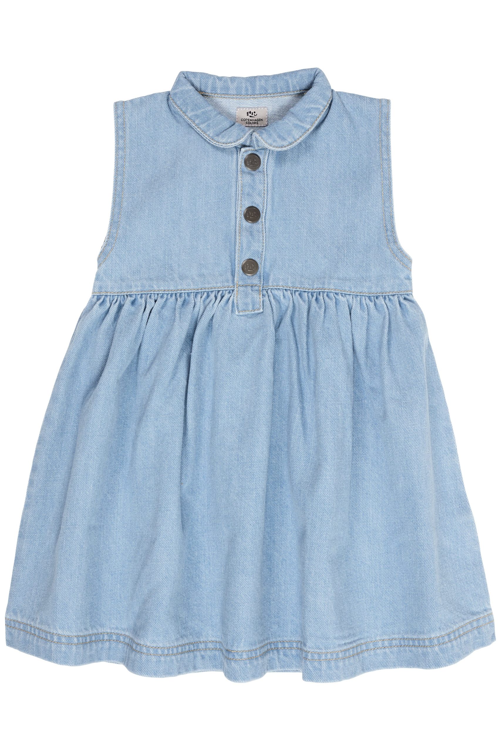 Copenhagen Colors - Organic Denim Dress W Collar – Bild 2