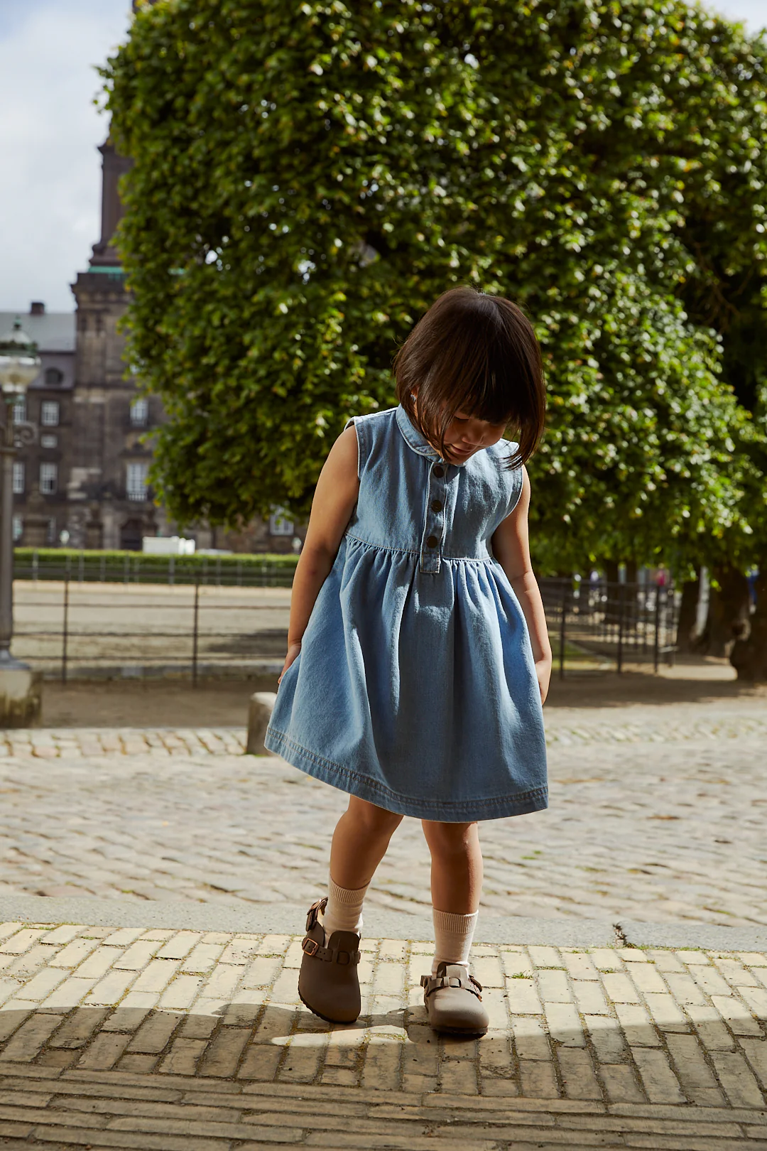 Copenhagen Colors - Organic Denim Dress W Collar – Bild 4