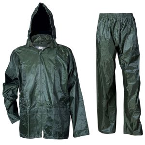 Dunkelgrüne Regenjacke mit Hose CHARISMA GREEN