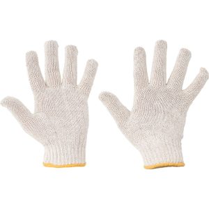 Nahtlose weiße Stoffhandschuhe AUK