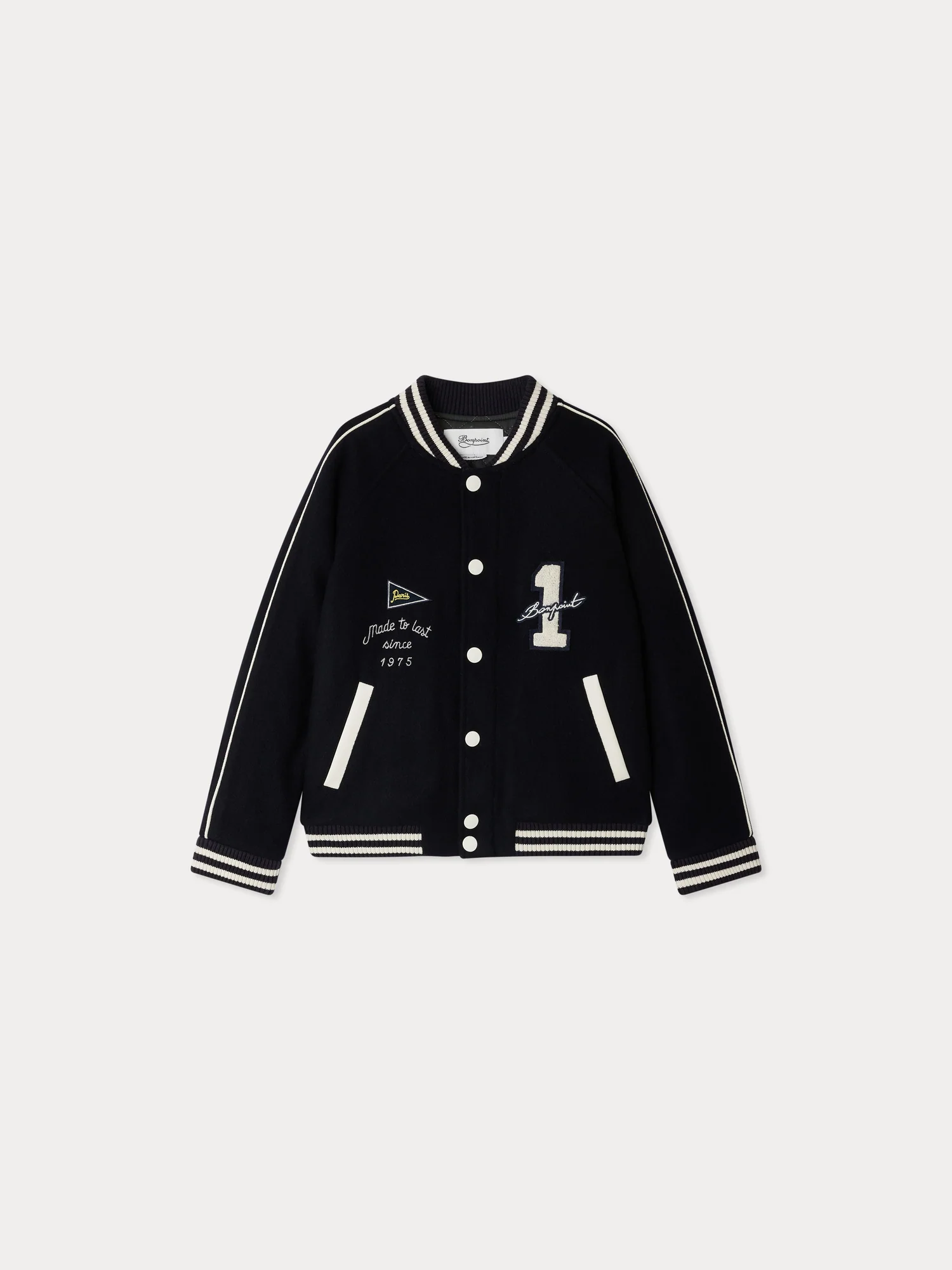 Bonpoint College Wolljacke Josias - dunkelblau