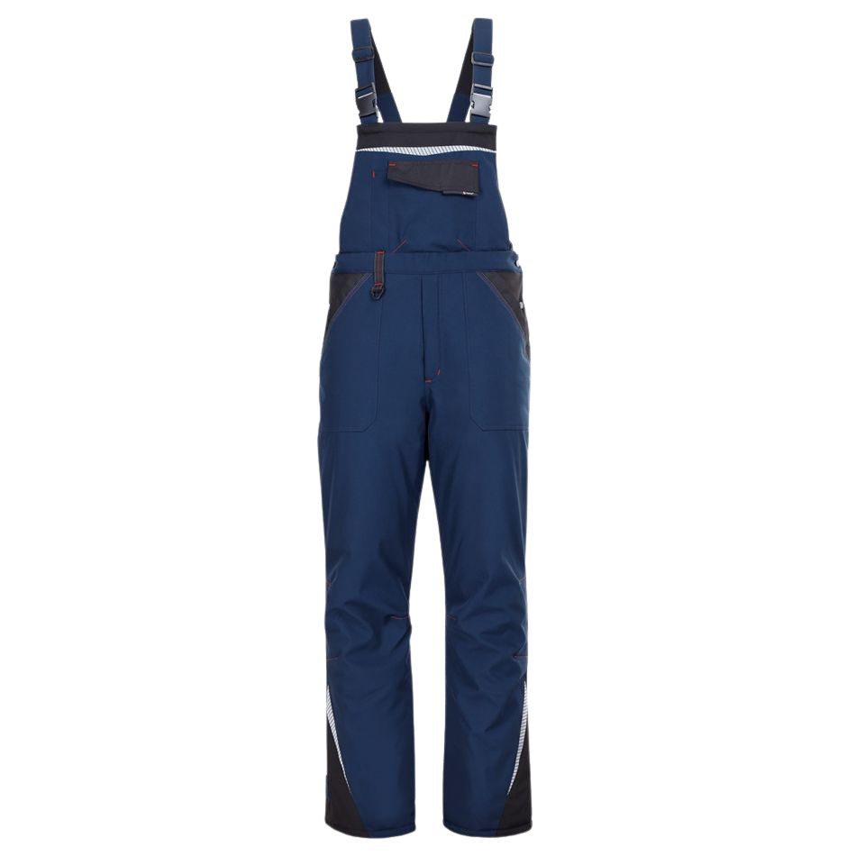Gefütterte Latzhose REVOLT SOFTSHELL WINTER BLUE/BLACK