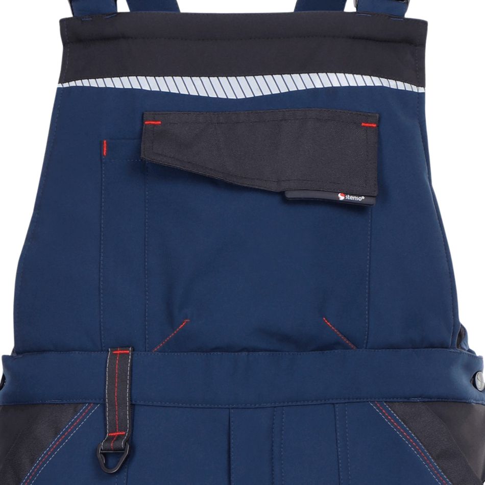Gefütterte Latzhose REVOLT SOFTSHELL WINTER BLUE/BLACK – Bild 6