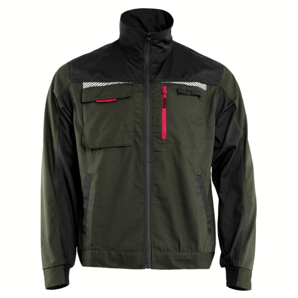 Arbeitsjacke PRISMA SUMMER OLIVE/BLACK – Bild 2