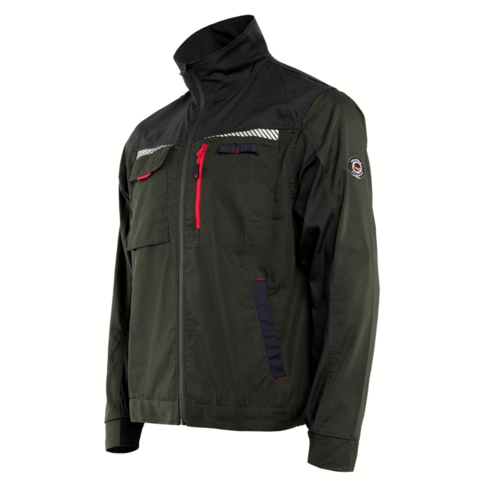 Arbeitsjacke PRISMA SUMMER OLIVE/BLACK – Bild 3