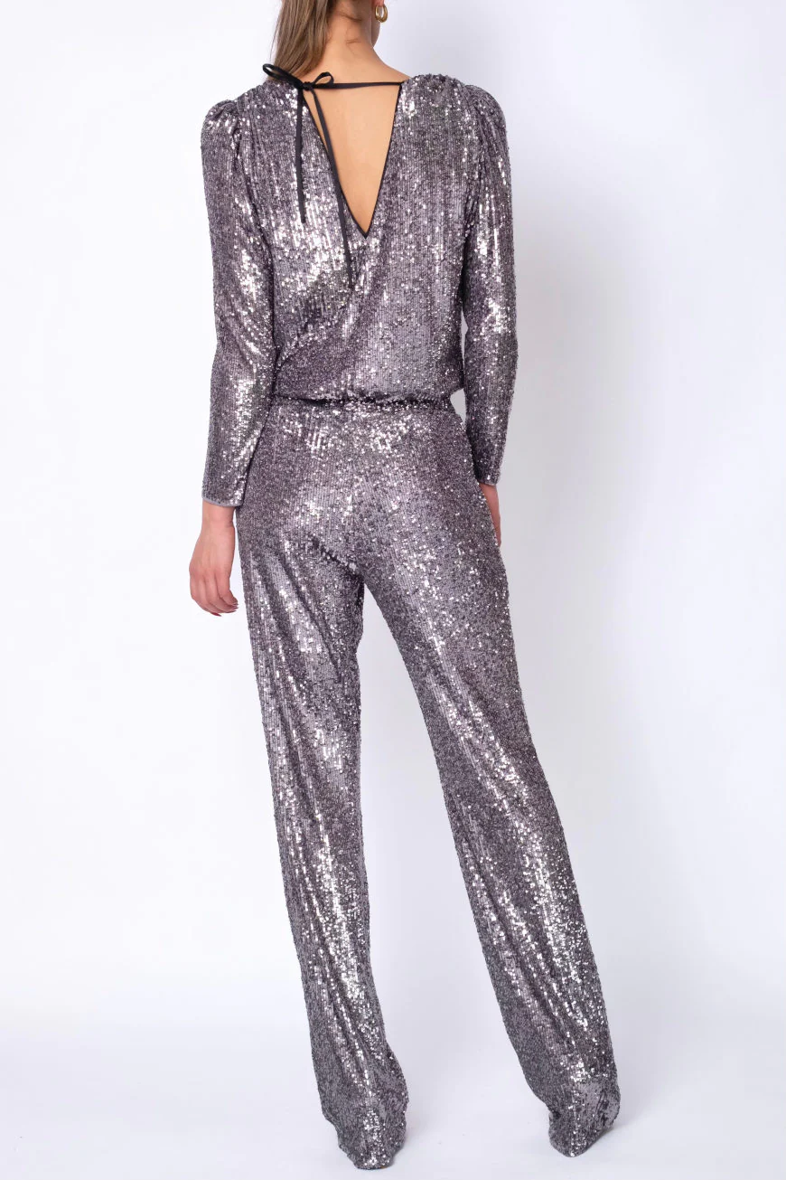 Pailletten Overall silver – Bild 3
