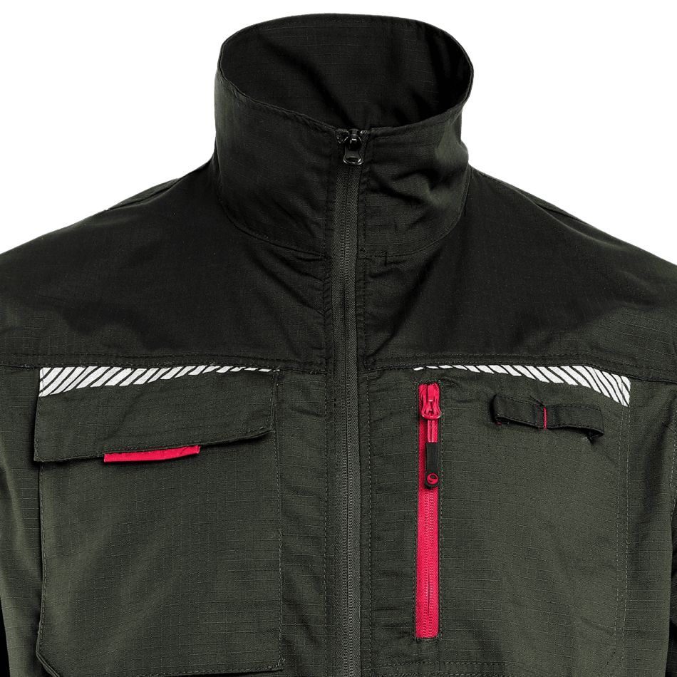 Arbeitsjacke PRISMA SUMMER OLIVE/BLACK – Bild 5