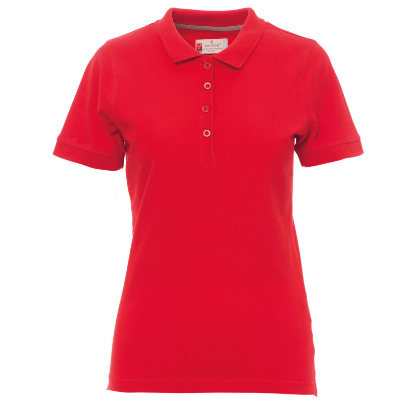 Damen-Poloshirt PAYPER VENICE RED aus Baumwolle