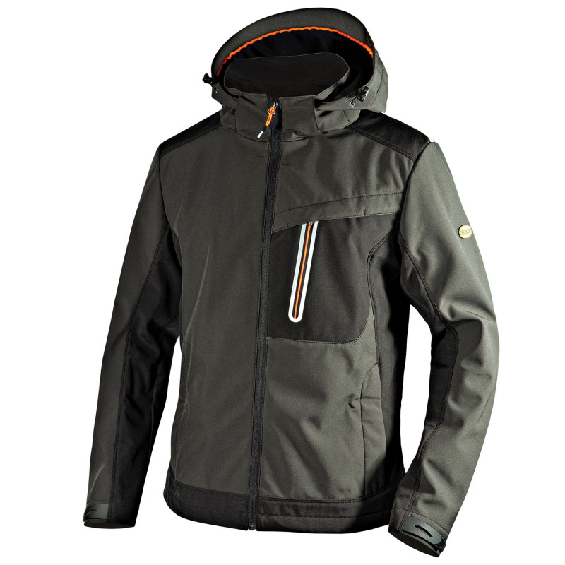 Softshelljacke DIADORA TECH CARBON mit abnehmbarer Kapuze