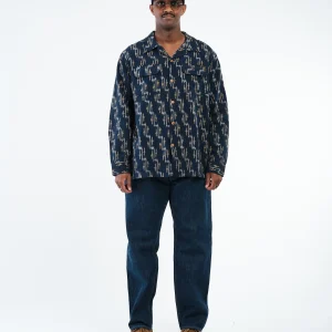 Vincent Ikat Shirt Blueberry